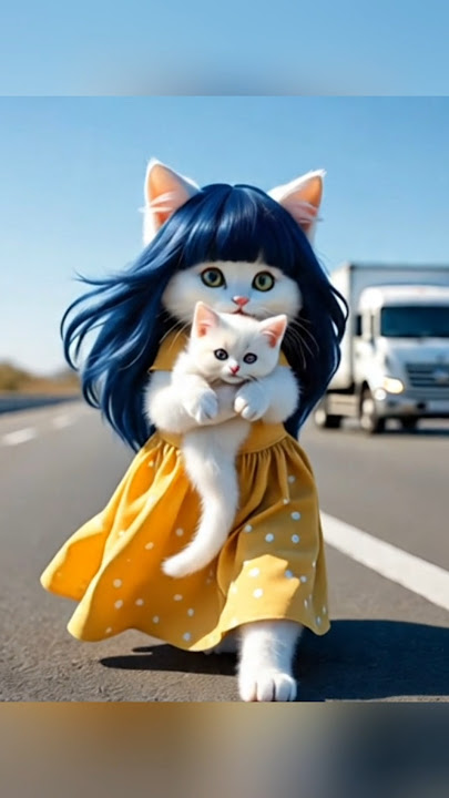 kucing tertabrak truk