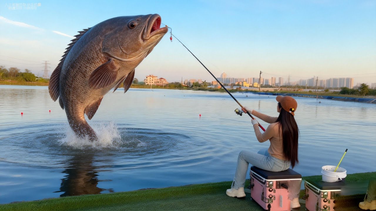 想好好钓个鱼可真难，时隔半年还是没有消除老板娘心中的芥蒂#原来钓鱼才是抖音运动顶流 #女钓手 #钓鱼