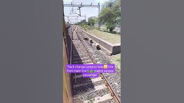 Track change come to loop🔁 line from main line 🛤🛤rajkot veraval passenger #passengertrain