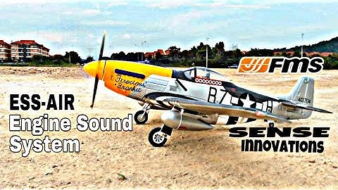SENSE HOBBY ENGINE AND GUN SOUND SYSTEM UNBOXING AND FIRST FLIGHT FMS MUSTANG 1450mm