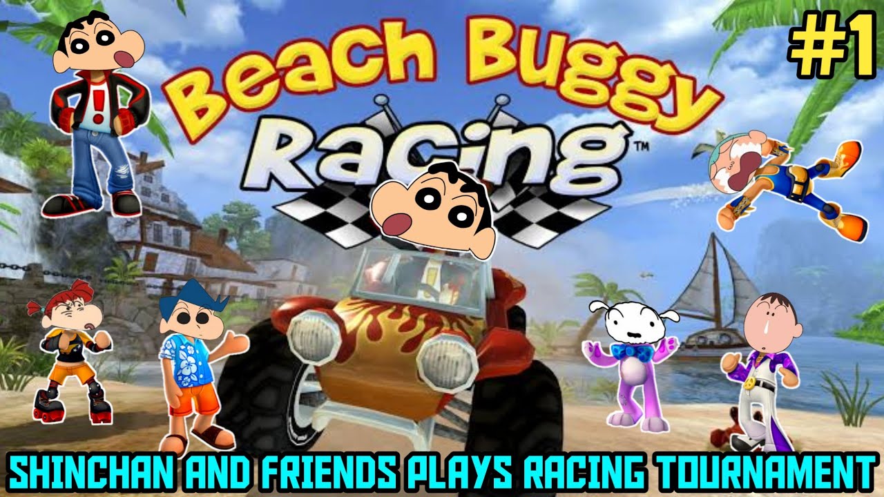 Shin Chan Speed Racing Shinchan and friends plays beach buggy racing 😂 | shinchan vs friends ...