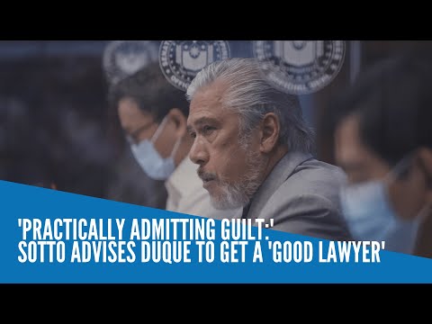 ‘Practically admitting guilt:’ Sotto advises Duque to get a ‘good lawyer'