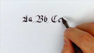 How to write Gothic script: lowercase and capital letters together - handwriting practice