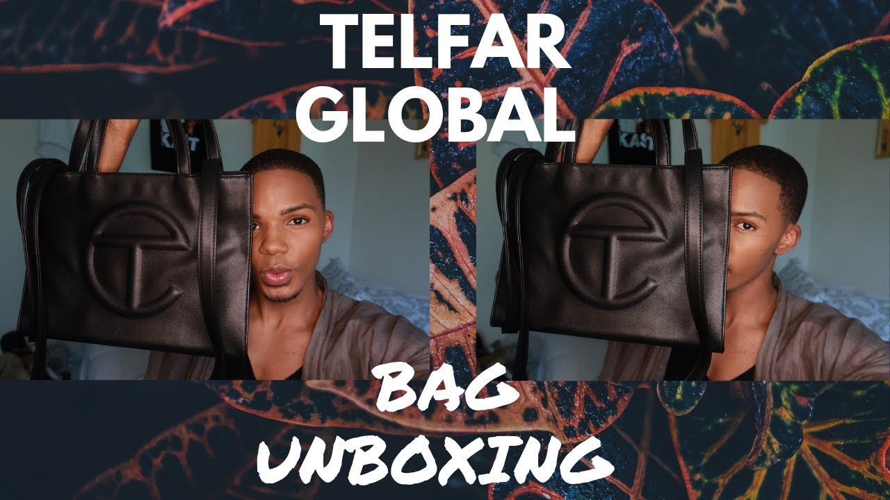 UnBoxing TELFAR Small Tan & Medium Black Shopping Bag