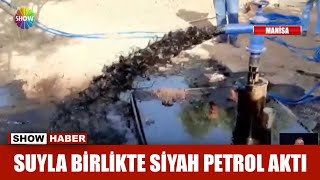 Suyla birlikte siyah petrol aktı