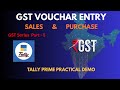 GST Voucher Entry in Tally | Purchase & Sales with GST | GST Series Part-5