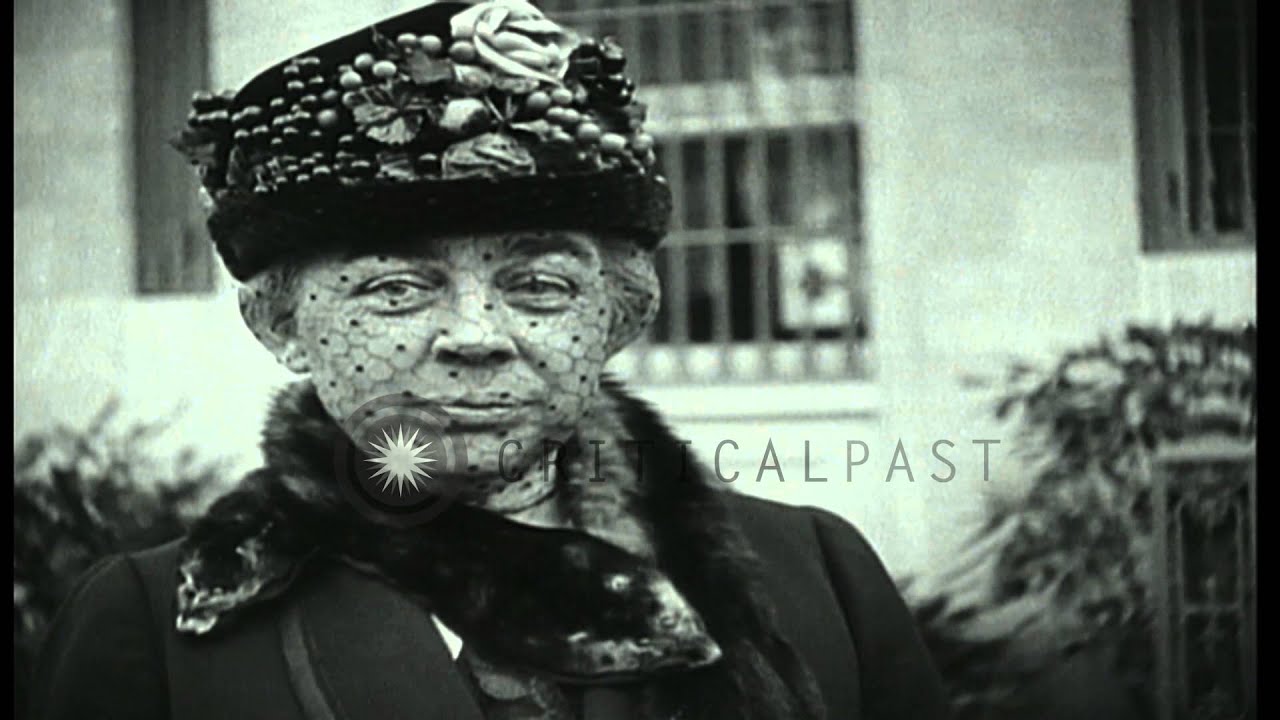 US Attorney General Alexander Mitchell Palmer poses with his wife and daughter ou...HD Stock Footage