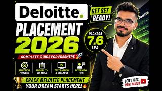 Deloitte Hiring 2026 🔥 Complete Placement Guide | 7.6 LPA Package | Freshers Must Watch