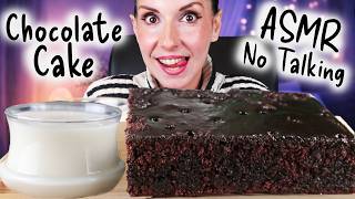 Moist Chocolate Cake ASMR 🎂 Milk Dipping Sounds (No Talking) screenshot 5