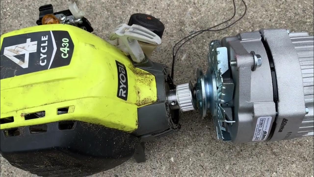 DIY 12v Generator Ryobi c430 String Trimmer (Part 1) YouTube