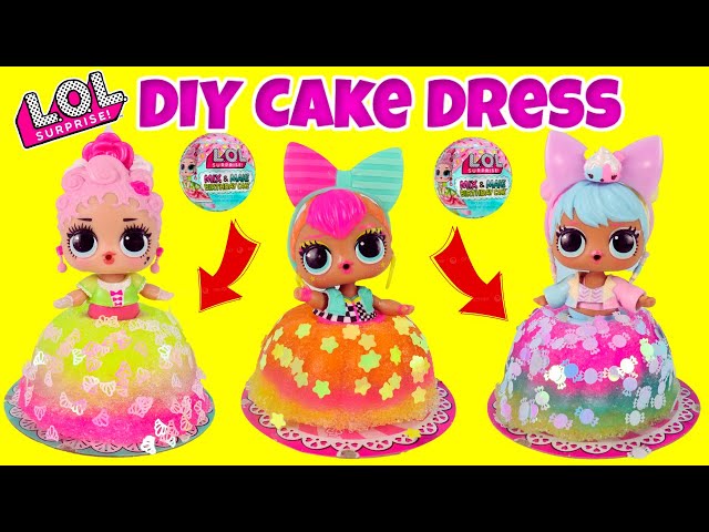 LOL Surprise DIY Birthday Cake Dress Dolls Crafts for Kids - YouTube