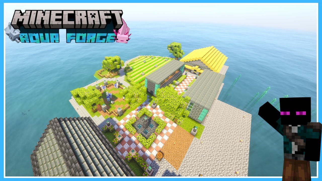 Украшаем нашу базу и расширяем площадь! | Minecraft Aqua Forge | Эпизод 5