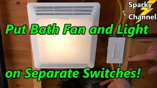 Bath Fan And Light On Separate Switches, Wiring Diagram For Light Switch And Exhaust Fan