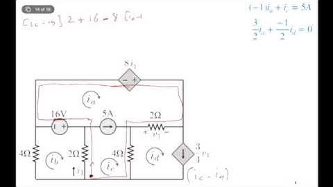 Mesh Current Analysis (with Super Mesh) Example