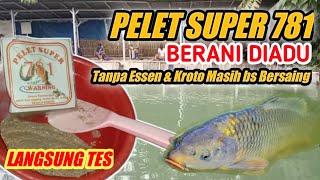 Berani Diadu‼️Racikan umpan ikan mas pelet 781🔴 Tes Kolam air hijau ✔️