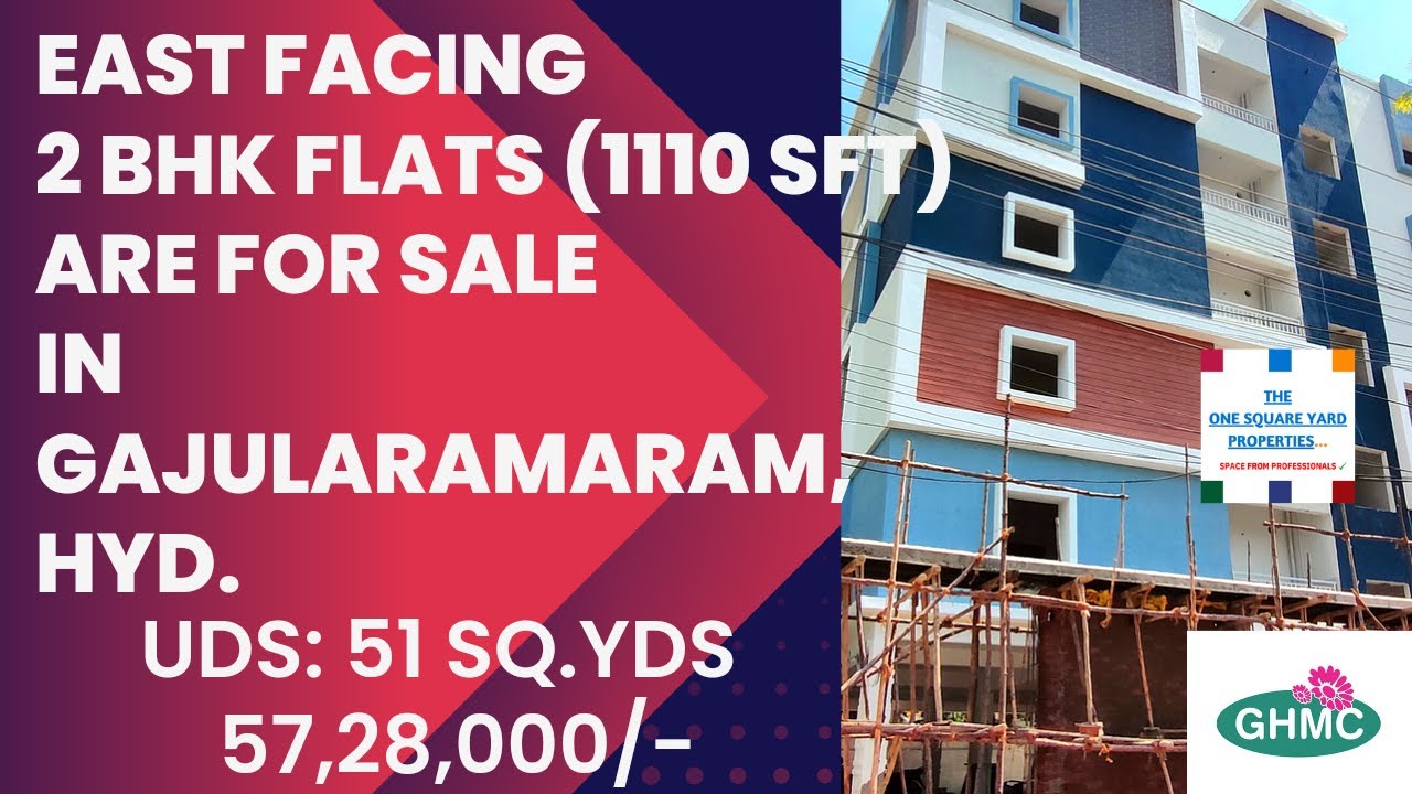EAST FACING 2BHK(1110SFT) FLAT IS FOR SALE IN GAJULARAMARAM, HYDERABAD