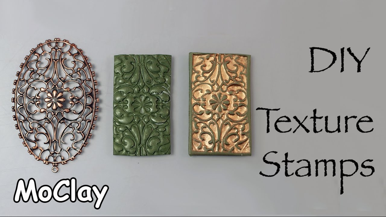 How to make deep texture stamps - DIY Polymer clay tutorial 