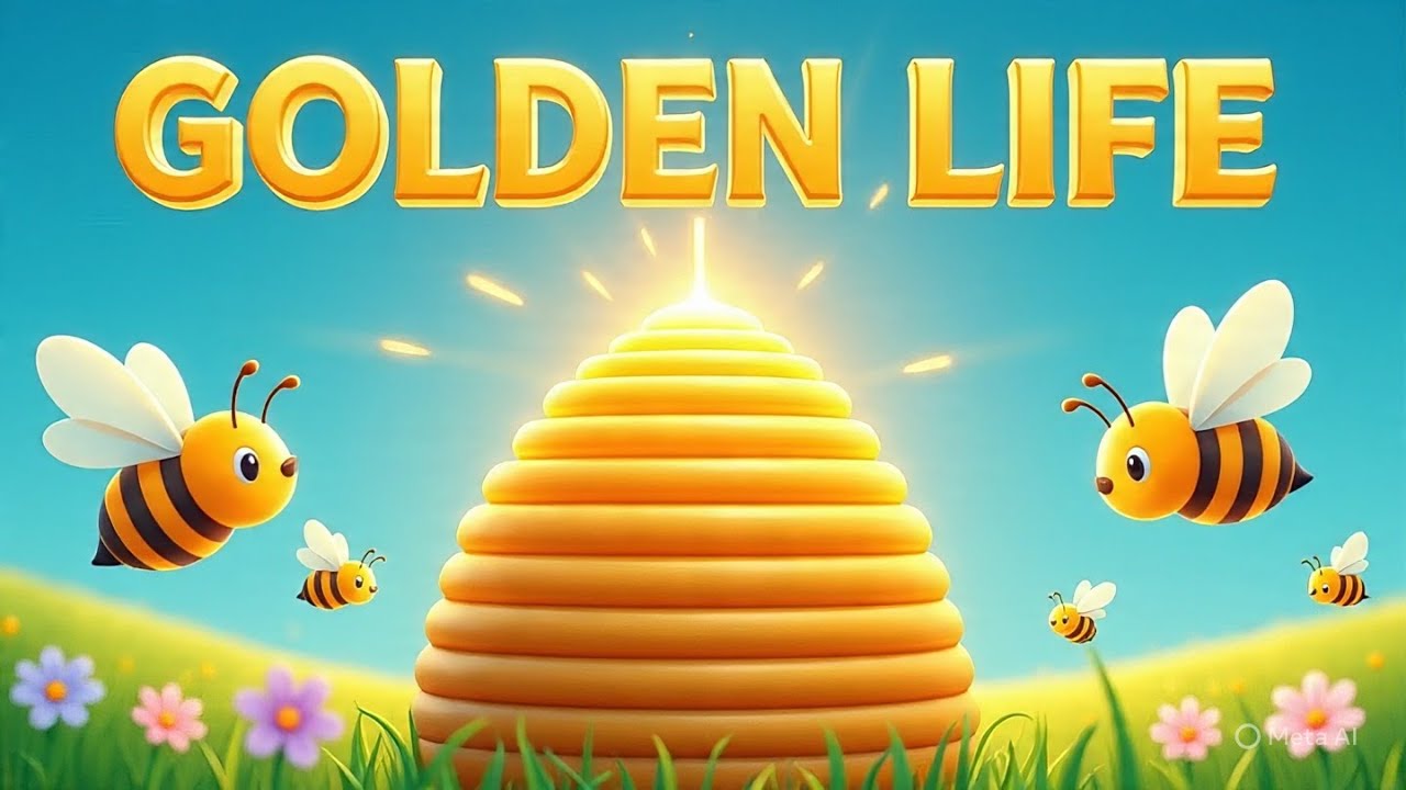 golden life,when bees care hive shines,kindness ,unity makes hive healthy