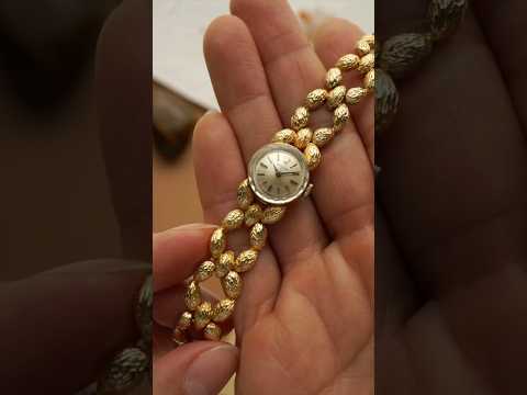 Vintage Rolex 14K Gold Bracelet Watch Nugget Link Manual Wind 1970s