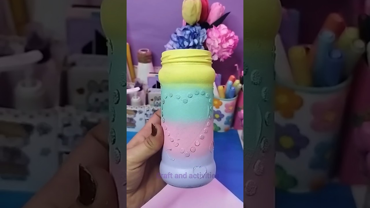 Diy cute night lamp💕✨| Glass bottle lamp