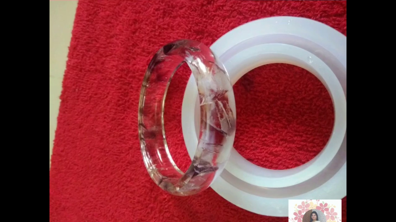 Glass crystal Resin Bangle