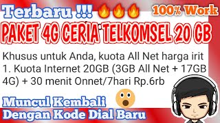 Paket Ceria 4g Telkomsel 20gb - Muncul kembali dgn Dial Berbeda