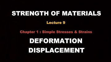 Strength of Materials | Lecture Series | Lecture 9 - Deformation & Displacement