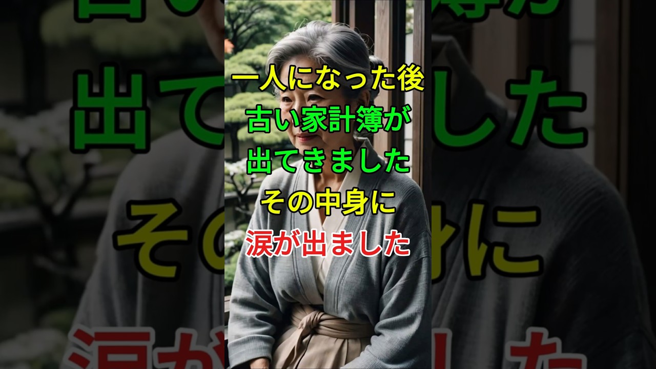 一人になった後古い家計簿が出てきましたその中身に涙が出ました