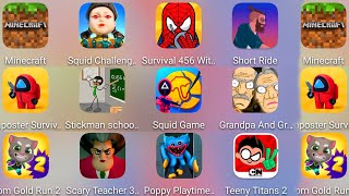 Minecraft,Squid Challenge,Short Ride,Imposter Survival,Stickman School,Scary Teacher,Poppy Playtime screenshot 4