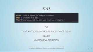 The Deadly sins of BDD Scenarios screenshot 1