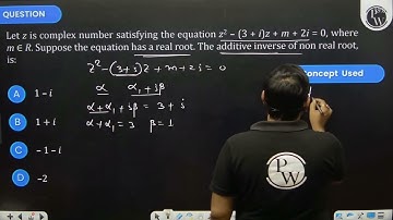 Let \(z\) is complex number satisfying the equation \(z^2-(3+i) z+m+2 i=0\), where \(m \in R\). ....