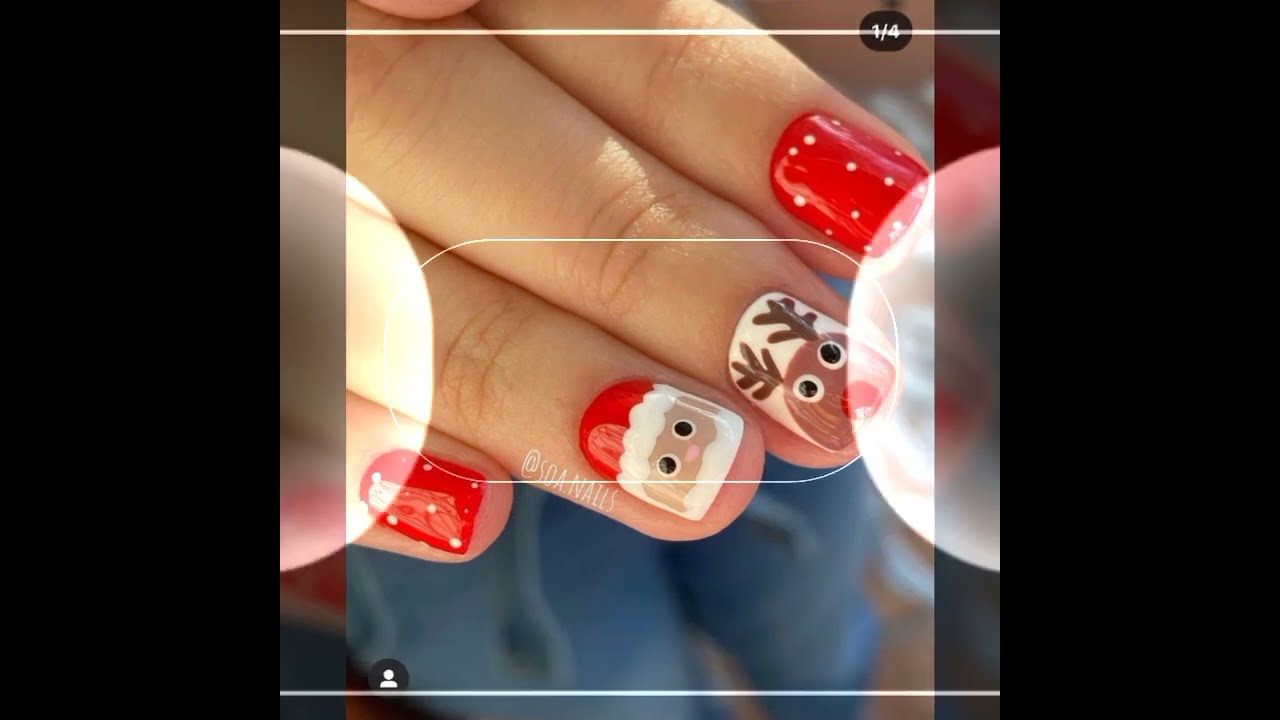 Xmas Nail Art Ideas 2022 Winter Nail neat Nail art like kim Kardashian sisters 2022