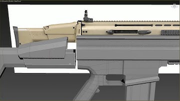 Weapon Modeling : SCAR-H Base Model Part 4