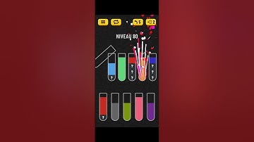 Water sort color puzzle game level 80 solution