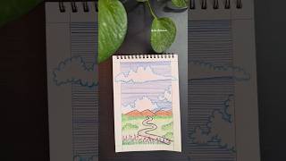 Simple Nature Drawing using Colour Pencil ✨🌿#yt #art #pencilart #coloring #nature #drawing #shorts