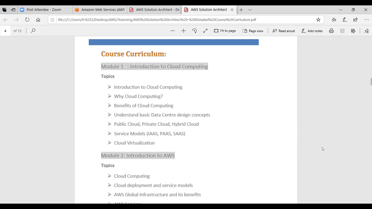 AWS SA Training 13th June Session 1 Introduction 2 - YouTube