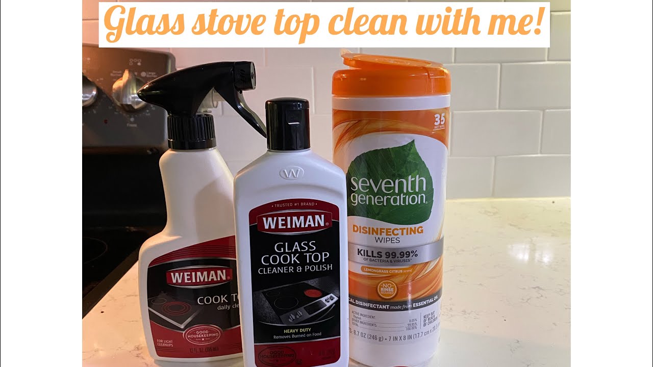 HOW TO CLEAN YOUR GLASS STOVE TOP//CLEAN WITH ME - YouTube