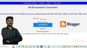 Create All Documents Converter Tool on Blogger/WP | Free Script by S B Tech
