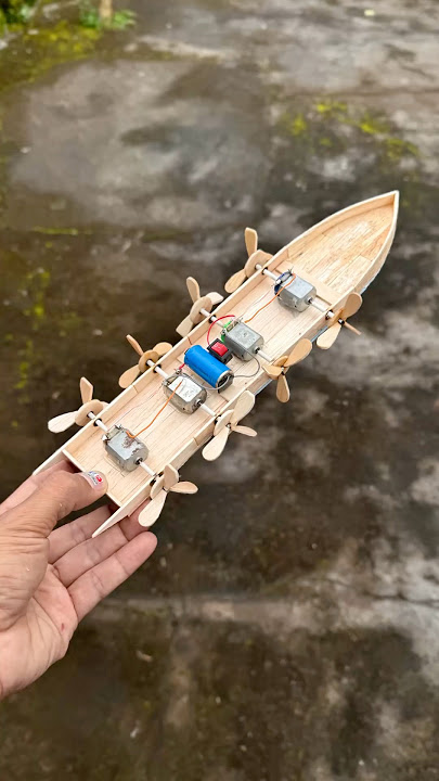 Diy perahu cepat tenaga empat dinamo DC #diy #toys  #ideas #mainan #tutorial