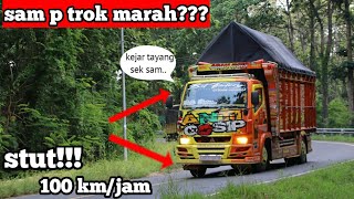 Sam p trok anti gosip marah lagi??aksi menegangkan stut di pagi hari