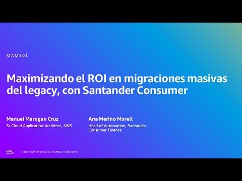 AWS Summit Madrid 2024 - Maximizando el ROI en migraciones masivas del legacy, con Santander(MAM301) Episode cover