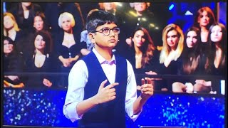 Human Calculator Aaryan Shukla of India performing Flash Anzan to add 4 Digit 100 numbers