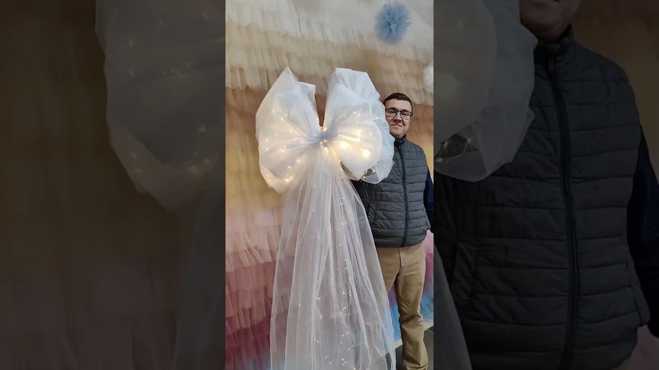 🎀Velika Ma&scaron;na od tila. Tutorial. Za dekoraciju Rođendana, Svadbeni dekor, Novogodi&scaron;nju jelku.