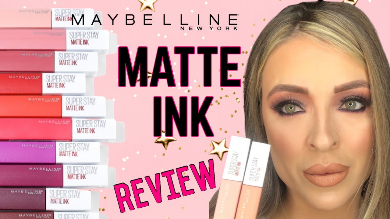 MAYBELLINE matte ink lipstick review: shades LOYALIST and DRIVER - YouTube