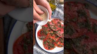 Tomato Sliceswhipped Feta Mixed Olive Herb Spread