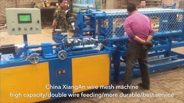 High speed chain link fence weaving machine