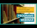 International Programs Webinar