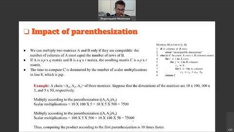 CS 206 Algorithms Matrix Chain Multiplication