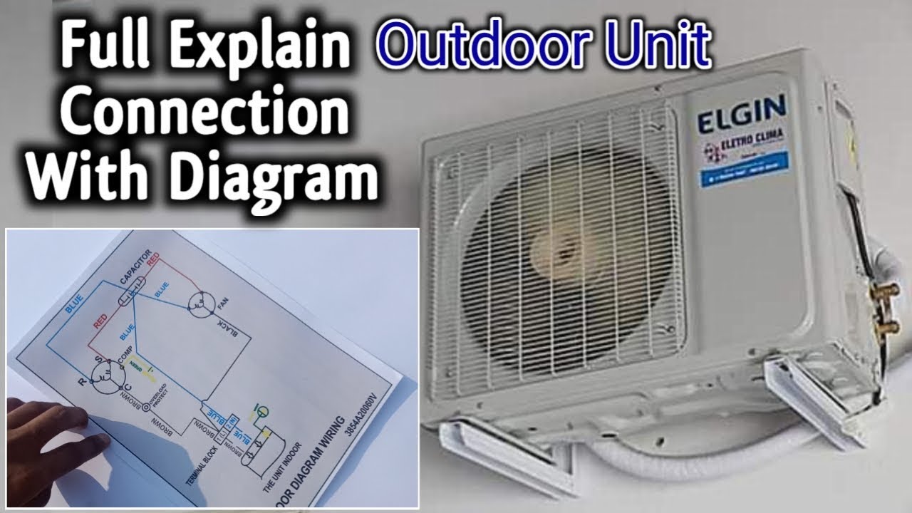Air Conditioner Outdoor Unit Wiring Connection Full Explain With