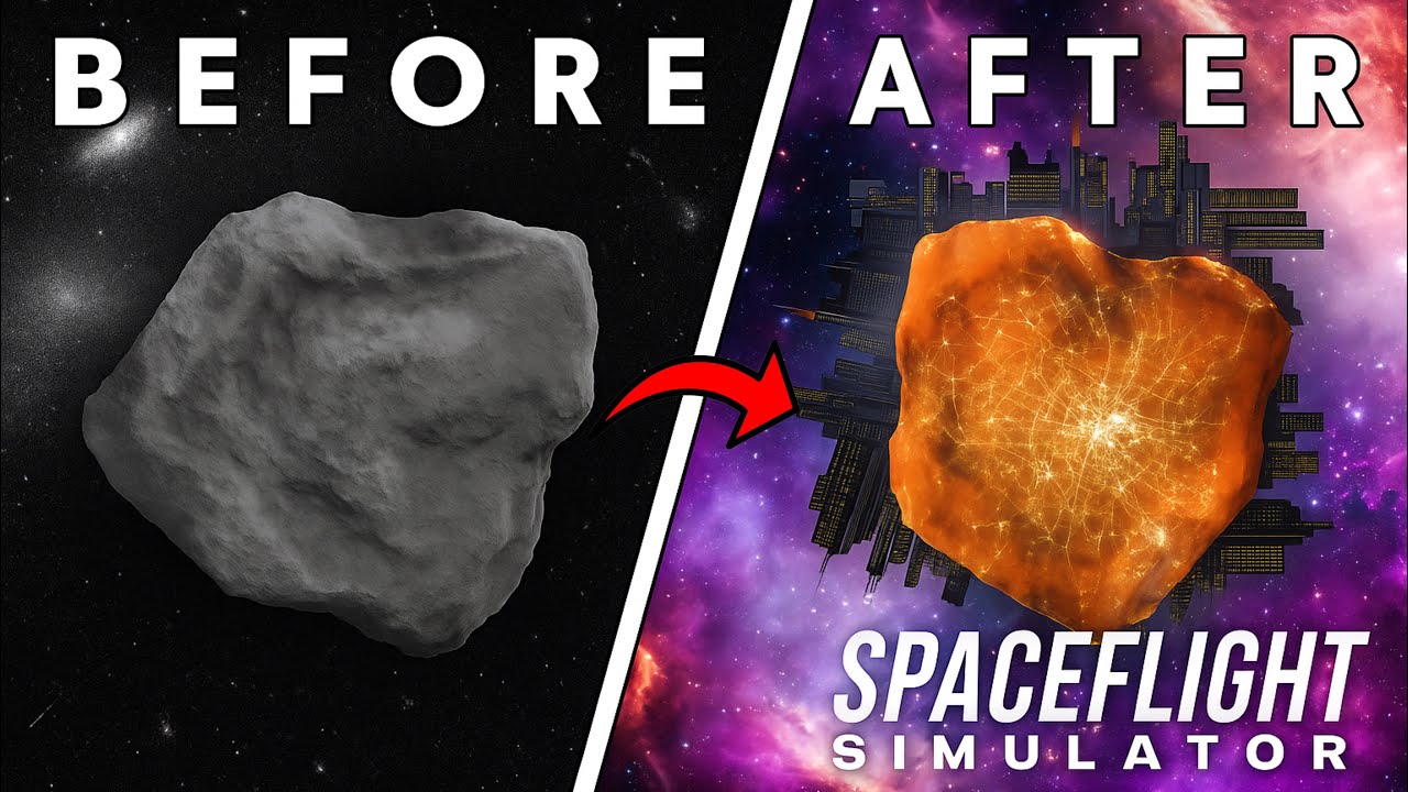 I Built a Base on the Captured Asteroid in Spaceflight Simulator!